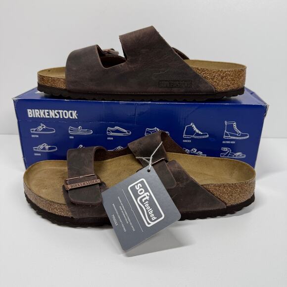 NIB • Birkenstock Arizona Soft Footbed Oiled Leather Size: 40 L9/M7 Normal Width - Picture 1 of 8